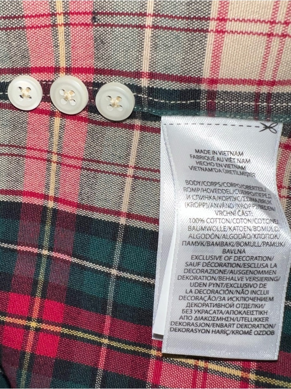 Polo Ralph Lauren Classic Fit Plaid Button-Down Shirt Red Green Tartan Men’s L - Picture 11 of 14